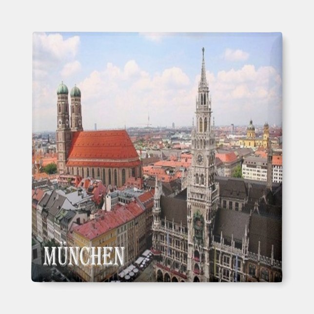zDE023 MUNCHEN Tyskland, Fridge Magnet (Framsidan)