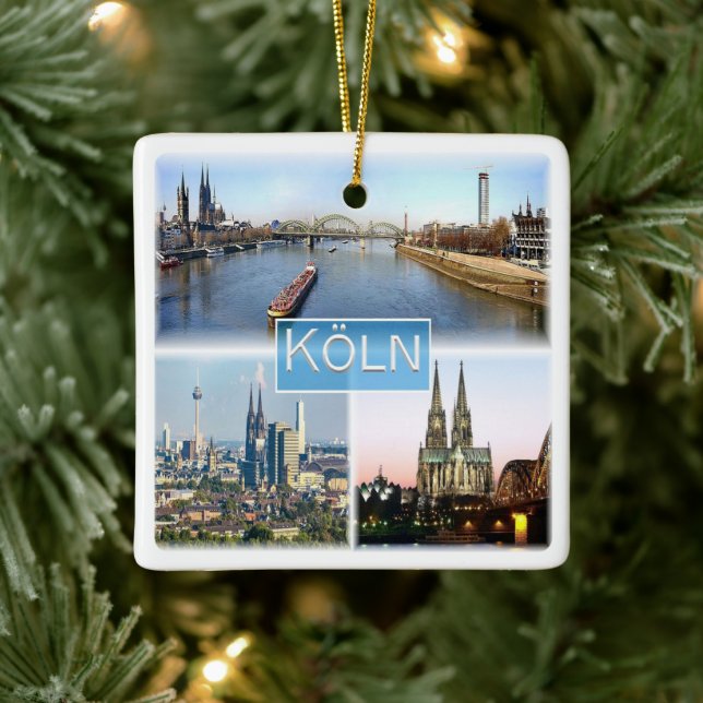 zDE025 COLOGNE KÖLN Tyskland, Europa, Julgransprydnad Keramik (Träd)