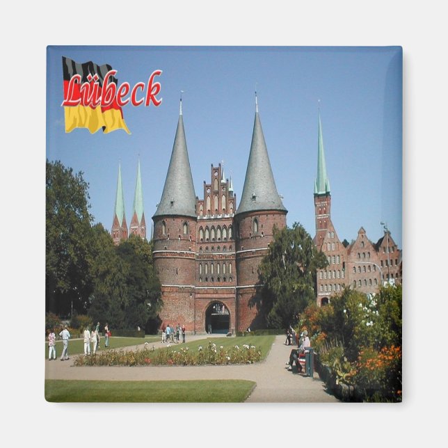 zDE027 LÜBECK Tyskland, Fridge Magnet (Framsidan)