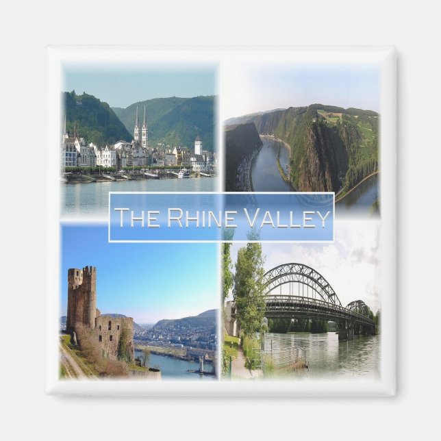 zDE032 RHINE VALLEY Tyskland - Fridge Magnet (Framsidan)