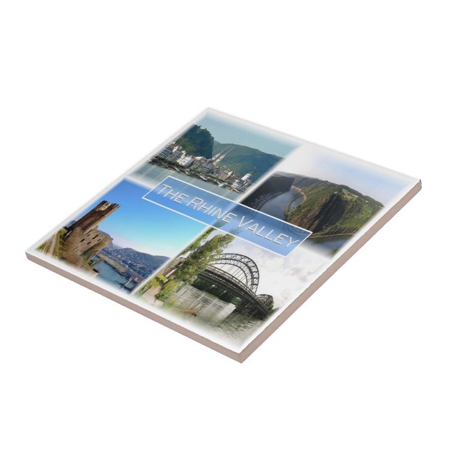 zDE032 RHINE VALLEY Tyskland, Kakelplatta (Sidan)