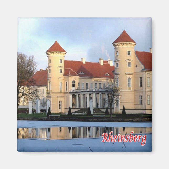 zDE033 RHEINSBERG CASTLE Tyskland - Fridge Magnet (Framsidan)