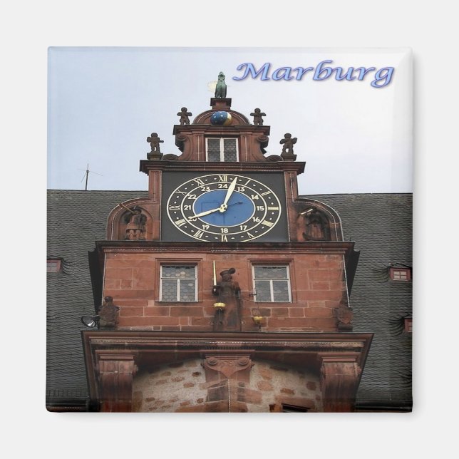 zDE039 MARBURG Tyskland egen Hall, Fridge Magnet (Framsidan)