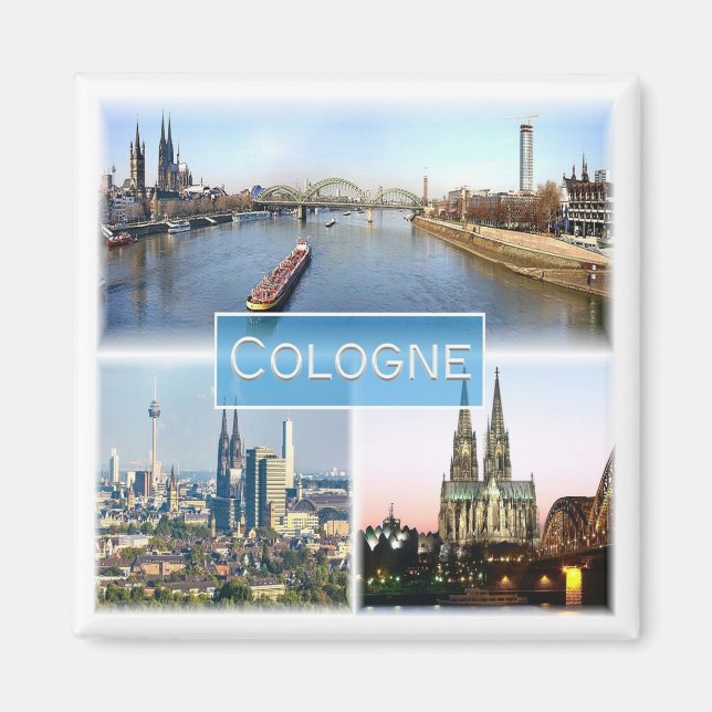 zDE043 COLOGNE KÖLN Tyskland - Fridge Magnet (Framsidan)