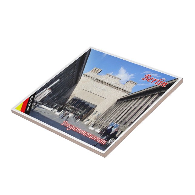 zDE044 BERLIN Pergamon-museet Tysklant, Kakelplatta (Sidan)