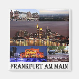 zDE045 FRANKFURT mosaik Tyskland, Fridge Magnet