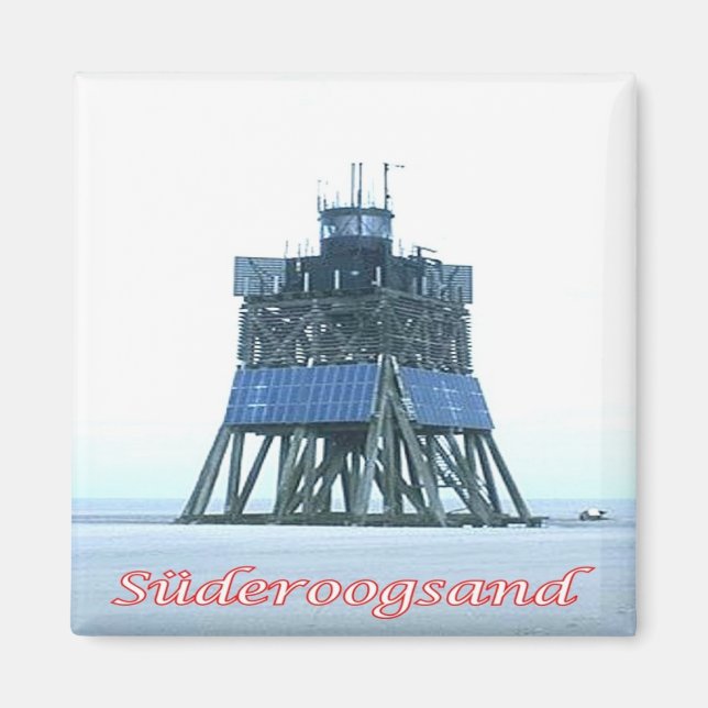 zDE053 SÜDEROOGSAND Frisian Islands, Fridge Magnet (Framsidan)