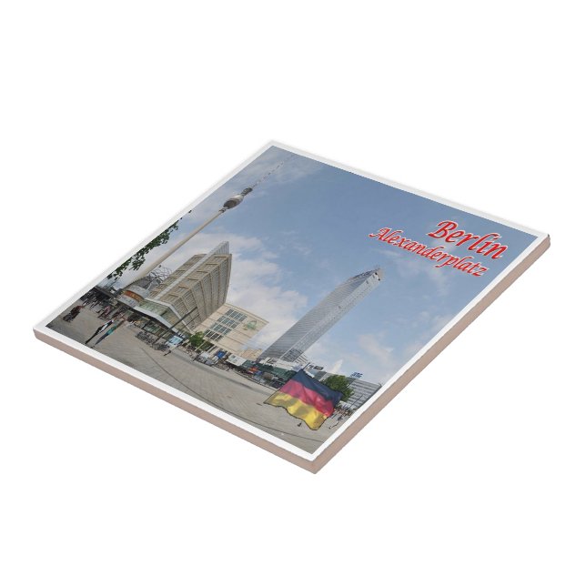 zDE060 BERLIN ALEXANDERPLATZ Tysklant, Kakelplatta (Sidan)