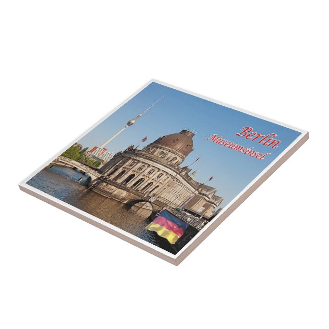 zDE061 BERLIN Museum Island Tyskland, Kakelplatta (Sidan)