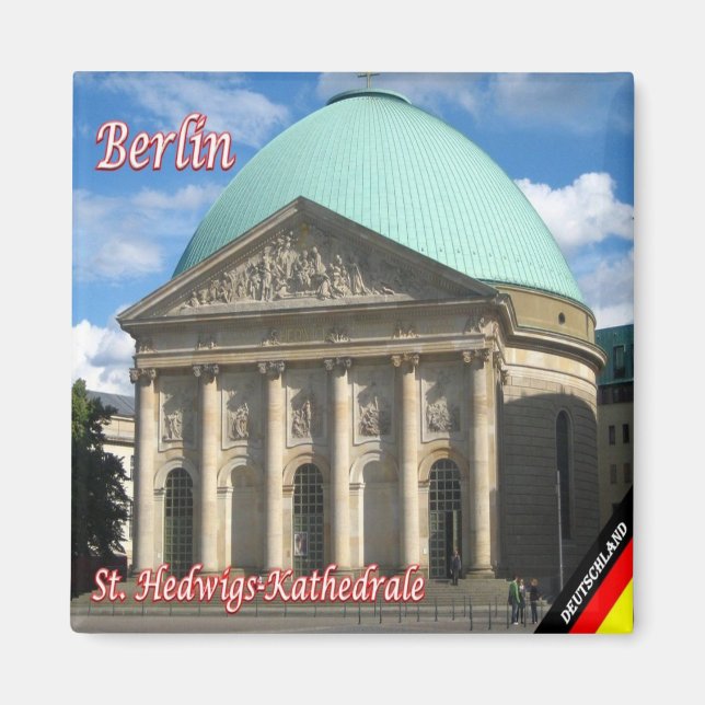 zDE062 BERLIN Saint Hedwig Cathedral, Fridge Magnet (Framsidan)
