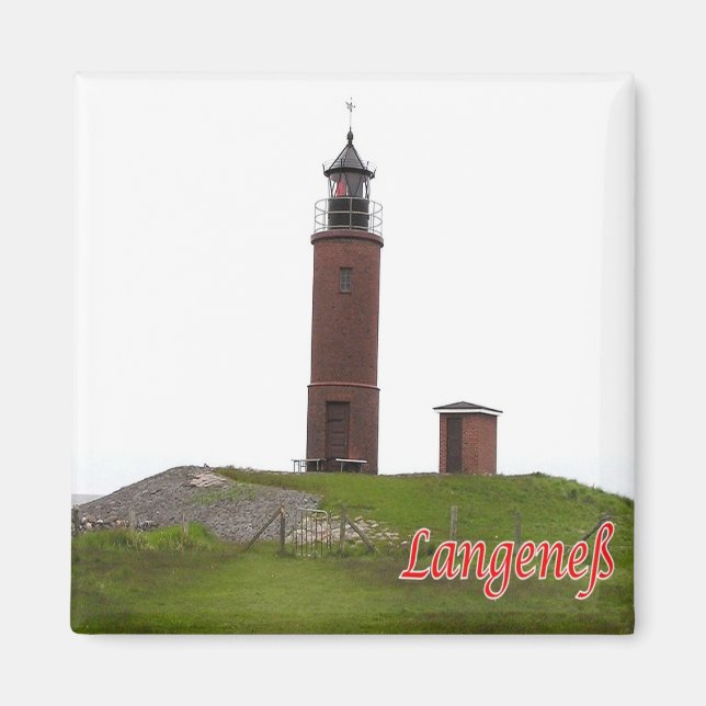 zDE063 LANGENESS LIGHTHOUSE Frisian Islands Magnet (Framsidan)