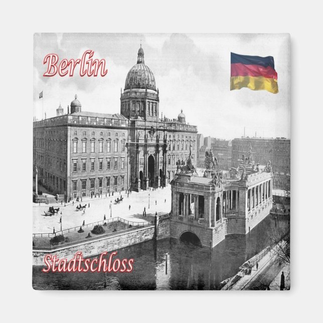 zDE071 BERLIN City ​ Palace Tyskland, Fridge Magnet (Framsidan)