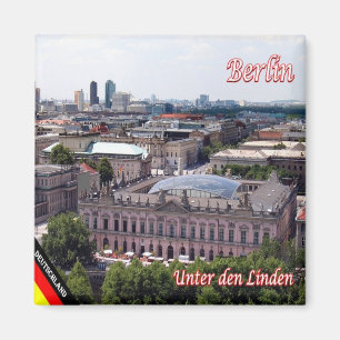 zDE075 BERLIN Unter den Linden Tyskland, Fridge Magnet