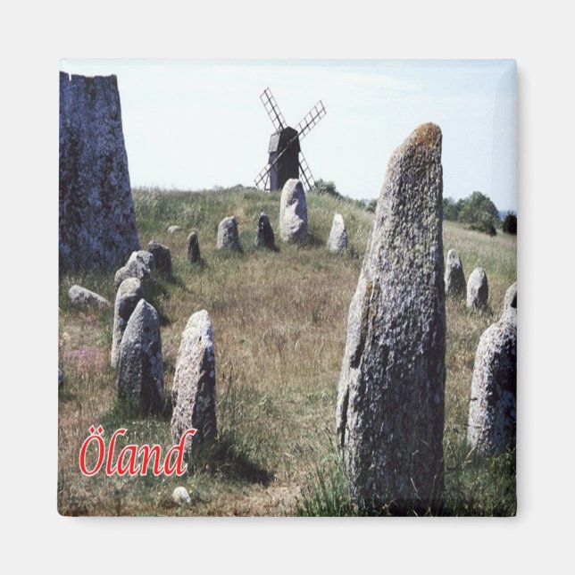 zDE082 ÖLAND MILL Frisiska öar Tyskland, Fridge Magnet (Framsidan)