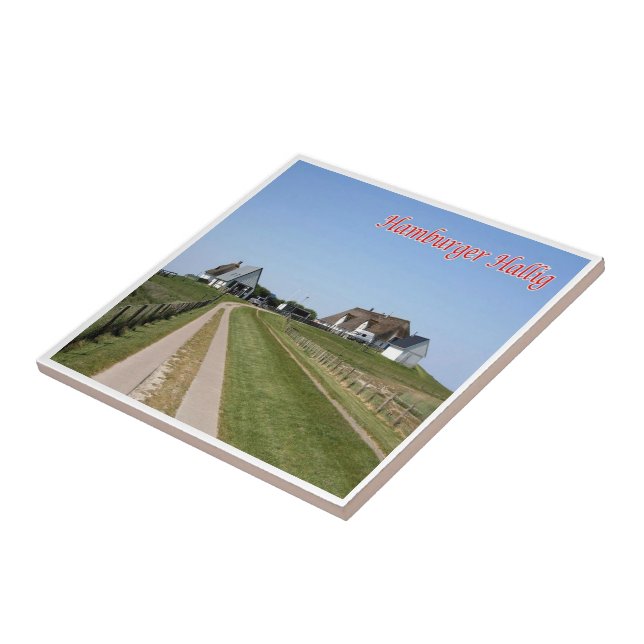 zDE085 HAMBURGER HOLM Frisiska öarna Kakelplatta (Sidan)