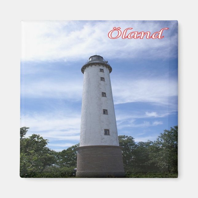 zDE096 ÖLAND LIGHTHOUSE Frisian, Fridge Magnet (Framsidan)