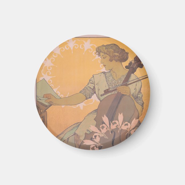 Zdenka Cerny poster av Alphonse Mucha Magnet (Framsidan)