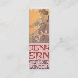 Zdenka Cerny poster av Alphonse Mucha Mini Visitkort