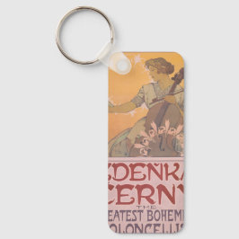 Zdenka Cerny poster av Alphonse Mucha Nyckelring