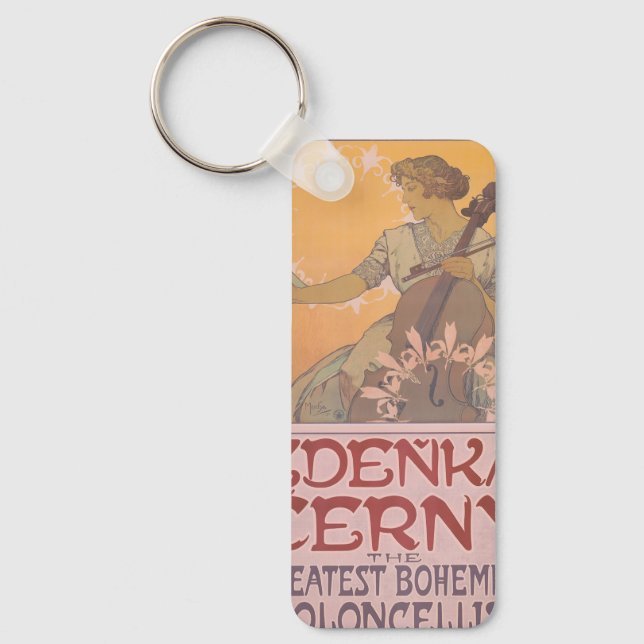Zdenka Cerny poster av Alphonse Mucha Nyckelring (Framsida)