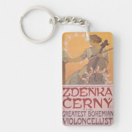 Zdenka Cerny poster av Alphonse Mucha Nyckelring