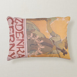 Zdenka Cerny poster av Alphonse Mucha Prydnadskudde
