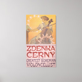 Zdenka Cerny Violincellist Poster av Alphonse Much Canvastryck