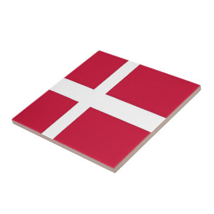 zDK001 DANISH FLAGGA, Danmark. Kakelplatta