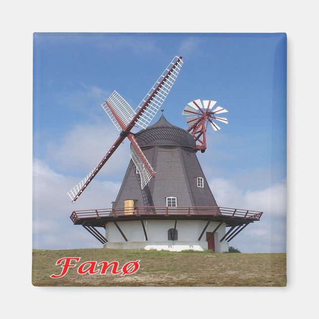 zDK008 FANO LIGHTHOUSE Frisian Islands, Fridge Magnet (Framsidan)