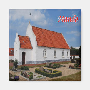 zDK010 MANDØ KIRK Frisian Islands Danmark, Fridge Magnet