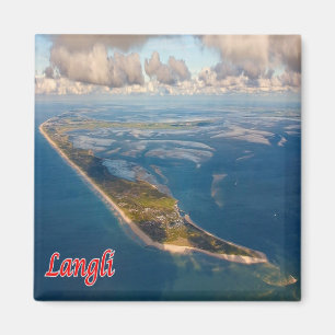 zDK012 LANGLI Frisian Islands Danmark - Fridge Magnet
