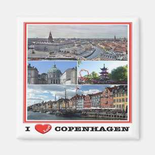 zDK014 COPENHAGEN KOPENHAGEN I Kärlek, Fridge Magn Magnet