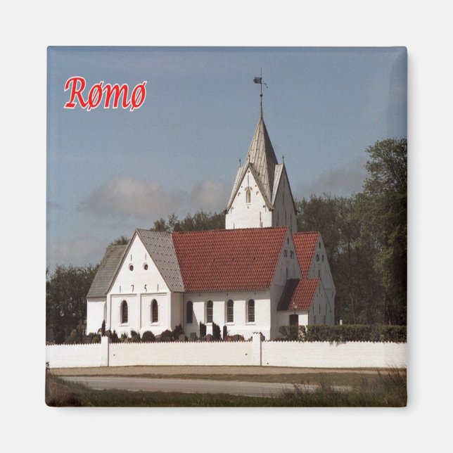 zDK015 ROMO SAINT CLEMEN KIRKE Frisian Islands Magnet (Framsidan)