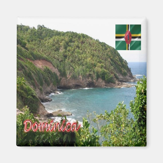 zDM009 DOMINICA, Panorama, Amerika, Fridge Magnet (Framsidan)