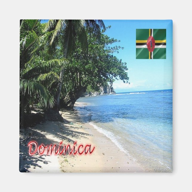 zDM010 DOMINICA, Calibishie, Panorama, Fridge Magnet (Framsidan)