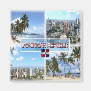 zDO003 DOMINICAN REPUBLIC, Mosaic, Amerika, Fridge Magnet