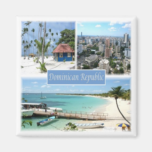 zDO005 DOMINICAN REPUBLIC, Mosaic, America Fridge Magnet (Framsidan)