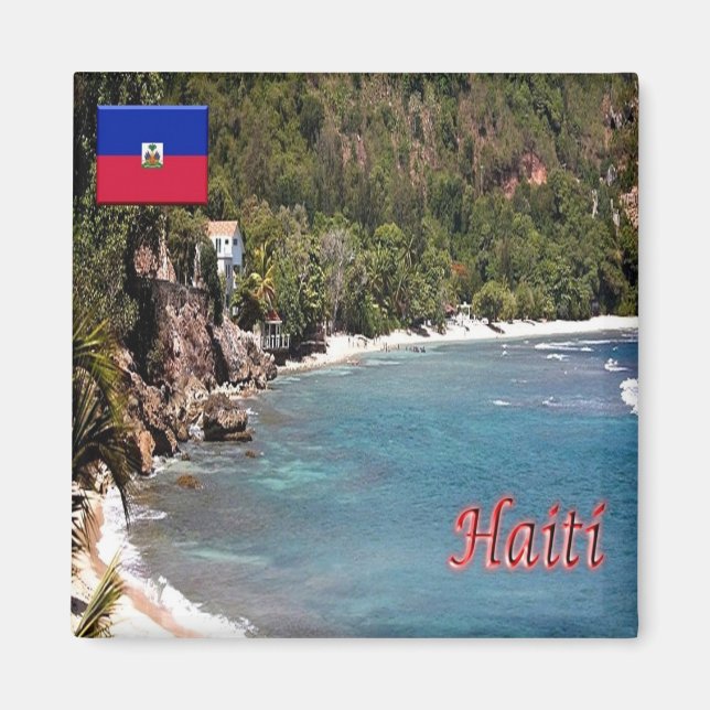 zDO021 HAITI, Dominikanska republiken, Fridge Magnet (Framsidan)