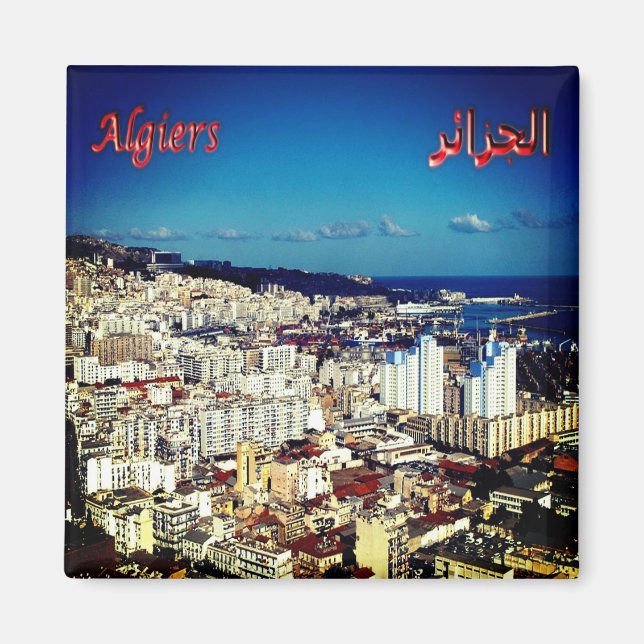 zDZ003 ALGERI, Algeriet, Afrika, Fridge Magnet (Framsidan)