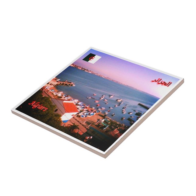 zDZ004 ALGERI, Algeriet, Afrika Kakelplatta (Sidan)