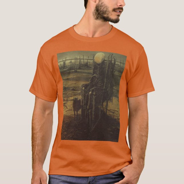Zdzislaw Beksinski flicka retro T Shirt (Framsida)