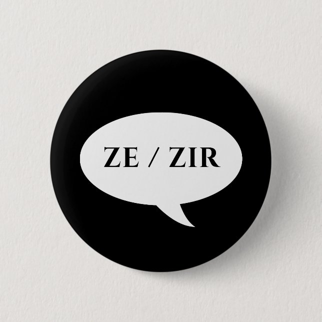 ZE ZIR PRONOUNS PATCH KNAPP (Framsida)