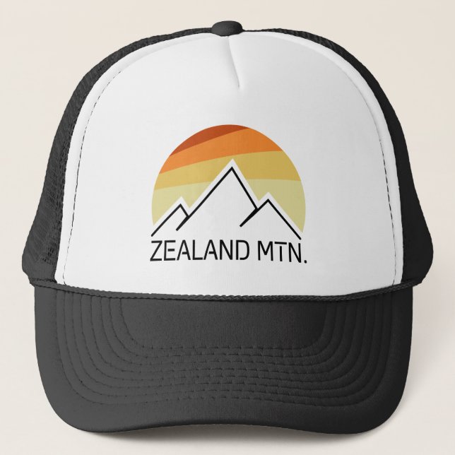 Zealand Mountain New Hampshire Retro Keps (Framsida)