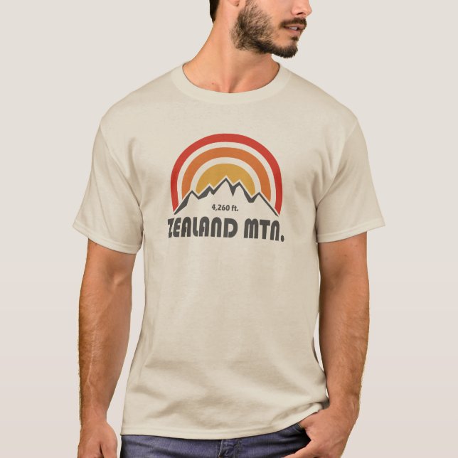 Zealand Mountain New Hampshire T Shirt (Framsida)