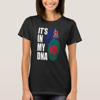 Zealändare och Bangladeshi mix DNA Flagga Arv T Shirt