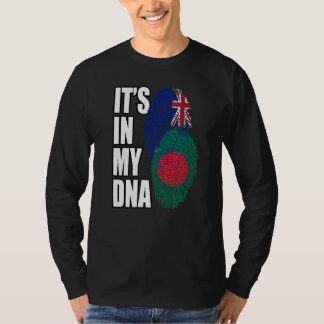 Zealändare och Bangladeshi Mix DNA Flagga Arv T Shirt
