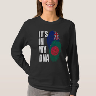 Zealander And Bangladeshi Mix DNA Flag Heritage T Shirt
