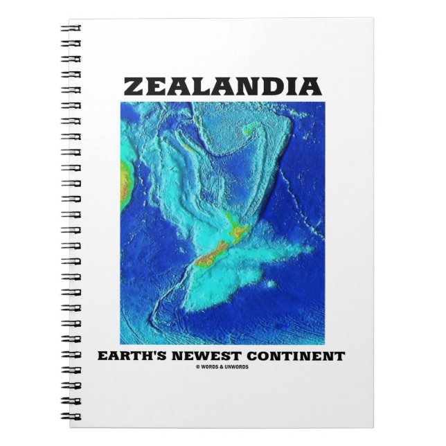 Zealandia Earth's Newest Continent Anteckningsbok (Framsidan)