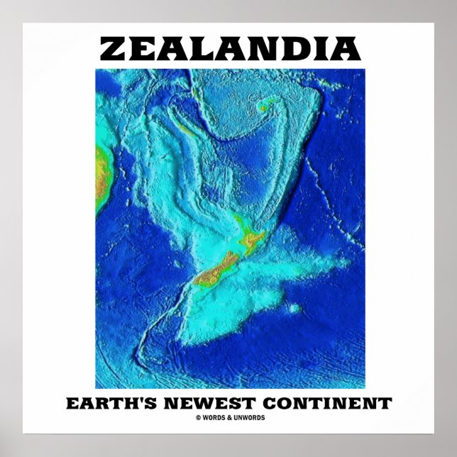 Zealandia Earth's Newest Continent Poster (Framsidan)