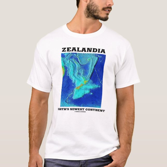 Zealandia Earth's Newest Continent T Shirt (Framsida)